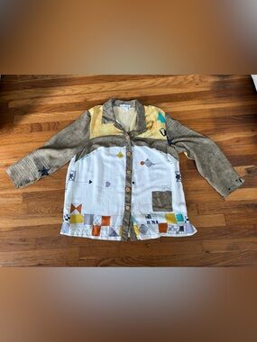 Vintage Nino Wong California Art to Wear Button Long-Sleeve Shirt